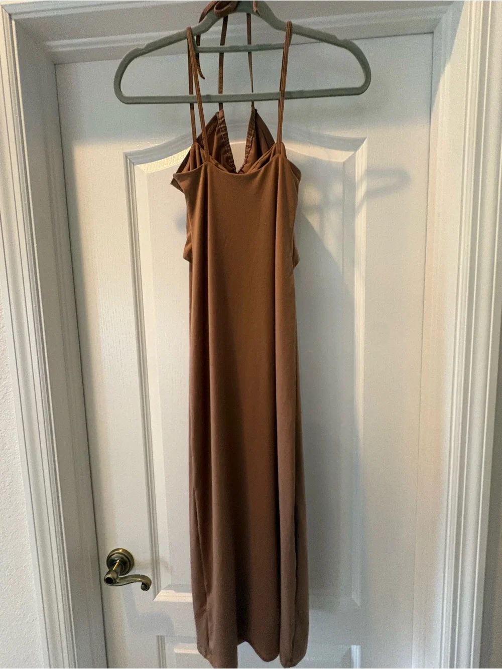 Abercrombie & Fitch Brown Maxi Halter Dress